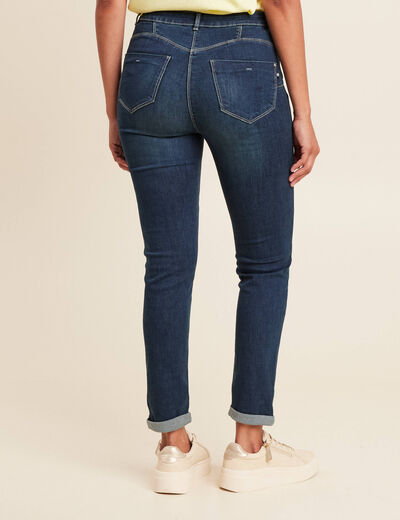 Jean coupe ajust&eacute;e 7/8&egrave;me denim brut femme