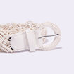 Ceinture en macramé ecru femme