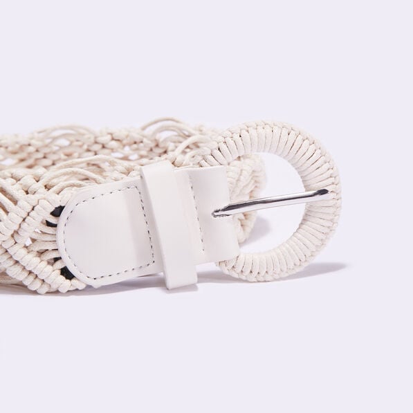 ceinture en macrame ecru femme Ceinture en macramé ecru femme
