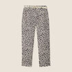 Pantalon coupe chino en lin sable femme