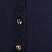 Gilet col rond bleu marine femme