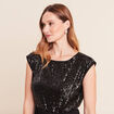 Robe midi &eacute;vas&eacute;e noir femme