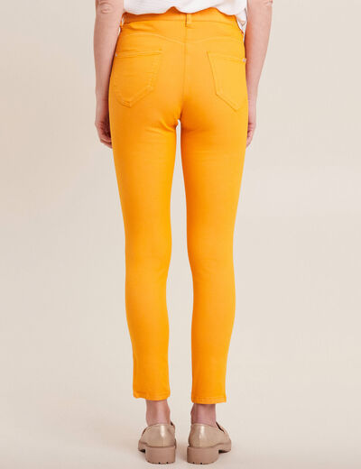 Pantalon léger taille standard 7/8ème jaune or femme