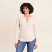 Pull manches longues creme femme