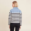 Pull manches longues bleu femme