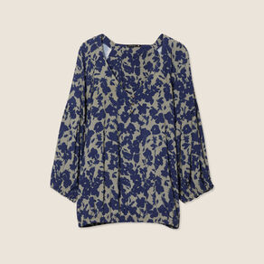 Blouse manches 3/4 vert kaki femme
