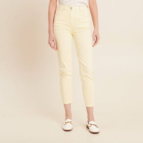 pantalon ajuste 78eme jaune clair femme Pantalon ajusté 7/8ème jaune clair femme