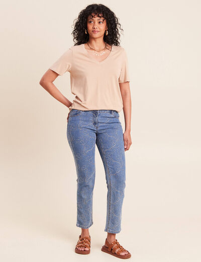 T-shirt manches courtes sable femme
