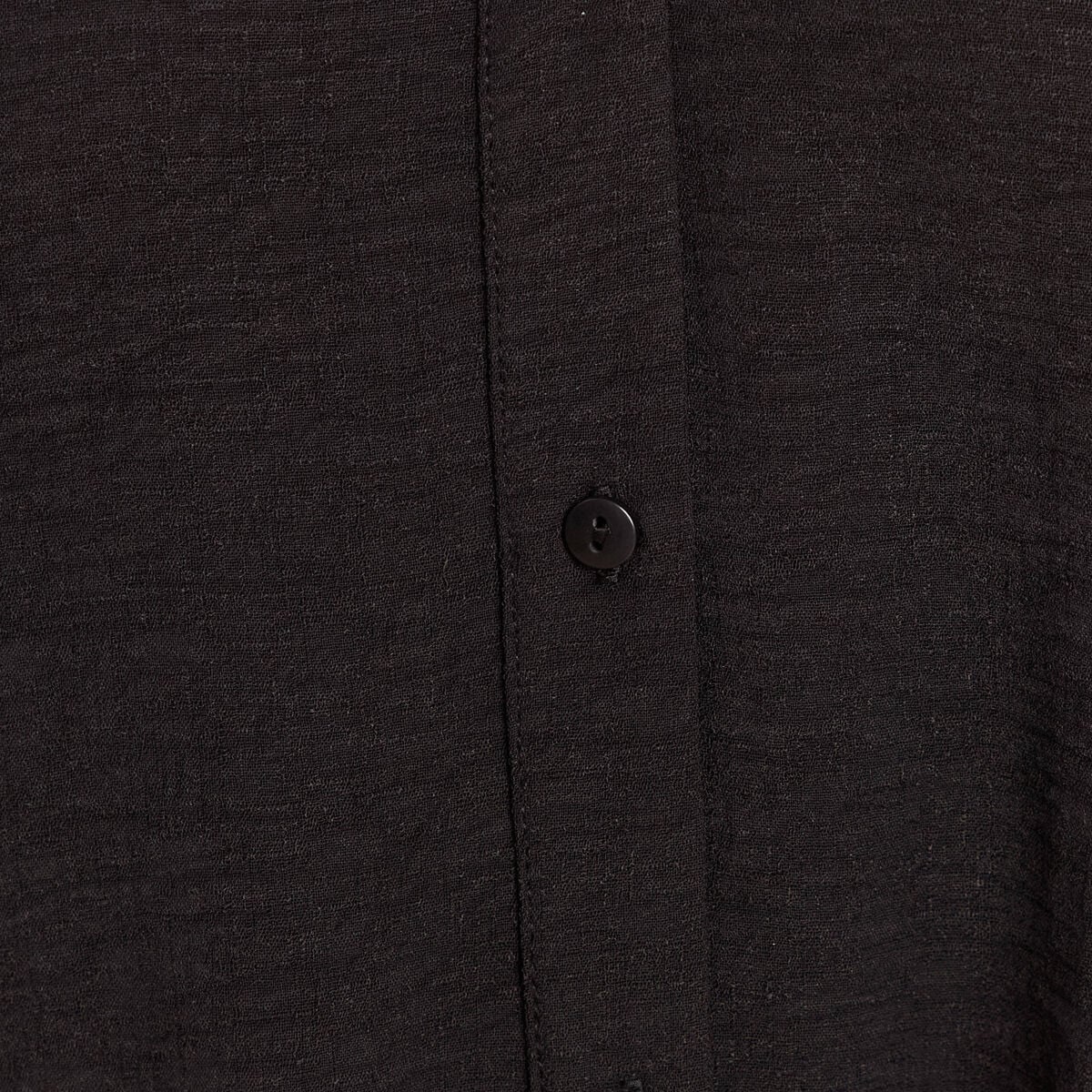 Robe sans manches col rond aspect daim noir femme