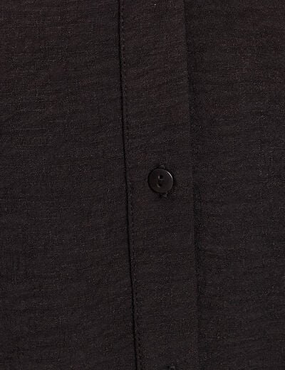 Robe sans manches col rond aspect daim noir femme