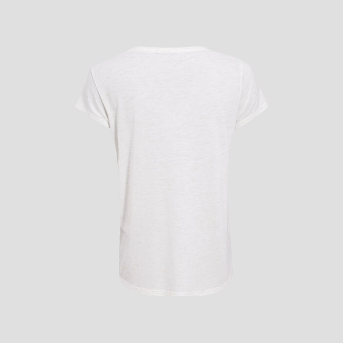 T-shirt manches courtes ecru femme