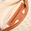 Sac banane effet crochet ecru femme