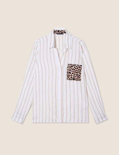Chemise manches longues blanc femme