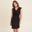 Robe courte ajustée noir femme