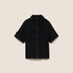 Chemise fluide manches courtes noir femme