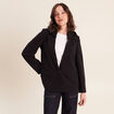 Blazer avec capuche amovible doubl&eacute; noir femme