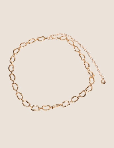 Ceinture fine couleur or femme