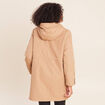 Parka &agrave; capuche taille ajustable taupe femme