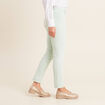 Jean ajusté 7/8ème 5 poches vert clair femme