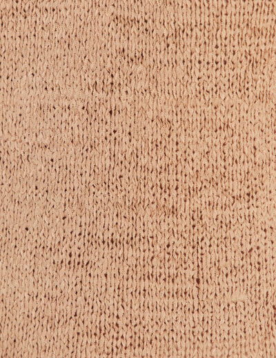 Débardeur tricot sans manches sable femme