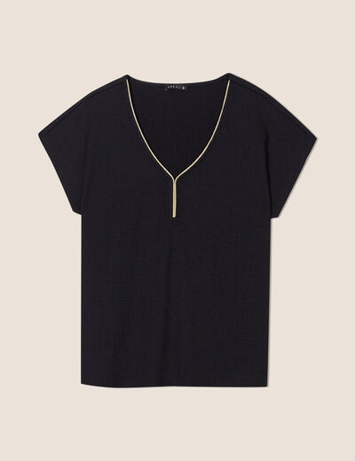 T-shirt manches courtes noir femme