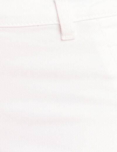 Jean coupe large 7/8&egrave;me blanc femme
