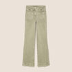 Jean coupe bootcut taille haute vert clair femme