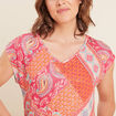 T-shirt manches courtes orange femme