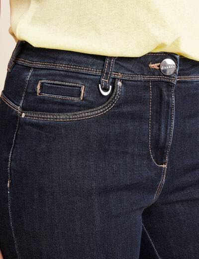 Jean coupe droite 7/8&egrave;me denim brut femme
