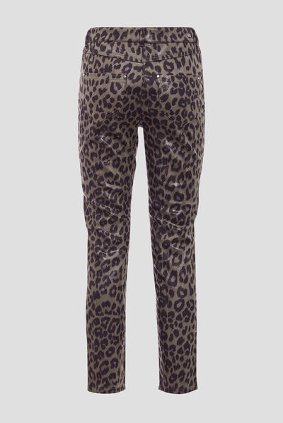 Pantalon ajusté vert kaki femme