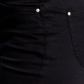 Pantalon léger taille standard 7/8ème noir femme
