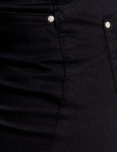 Pantalon léger taille standard 7/8ème noir femme
