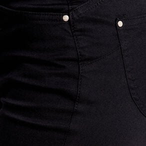 pantalon leger taille standard 78eme noir femme Pantalon léger taille standard 7/8ème noir femme