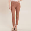 Pantalon léger taille standard 7/8ème marron femme
