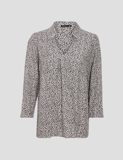 Blouse manches 3/4 noir femme
