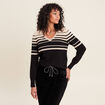 Pull manches longues noir femme