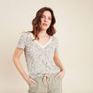 T-shirt manches courtes vert kaki femme