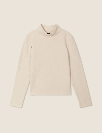 T-shirt manches longues creme femme