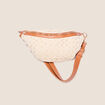Sac banane effet crochet ecru femme
