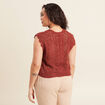 Débardeur macramé marron foncé femme