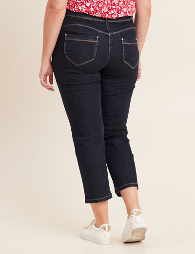 Jean coupe droite 7/8&egrave;me denim brut femme