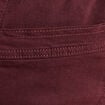 Pantalon coupe droite à coulisse bordeaux femme