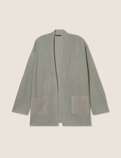 Gilet manches longues vert clair femme