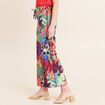 Pantalon large 7/8&egrave;me taille standard multicolore femme