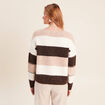 Pull col bateau marron femme