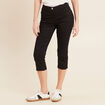 Pantacourt droit taille standard noir femme