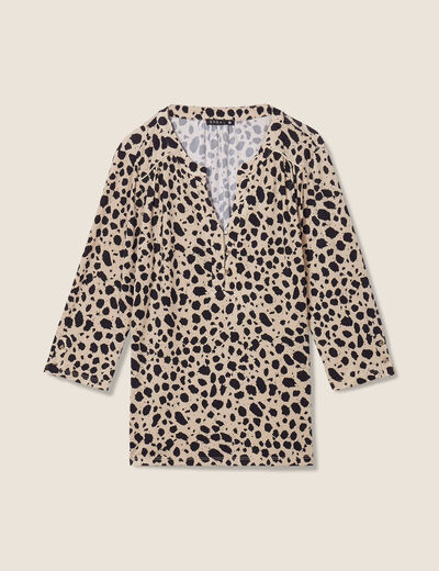 T-shirt manches 3/4 sable femme