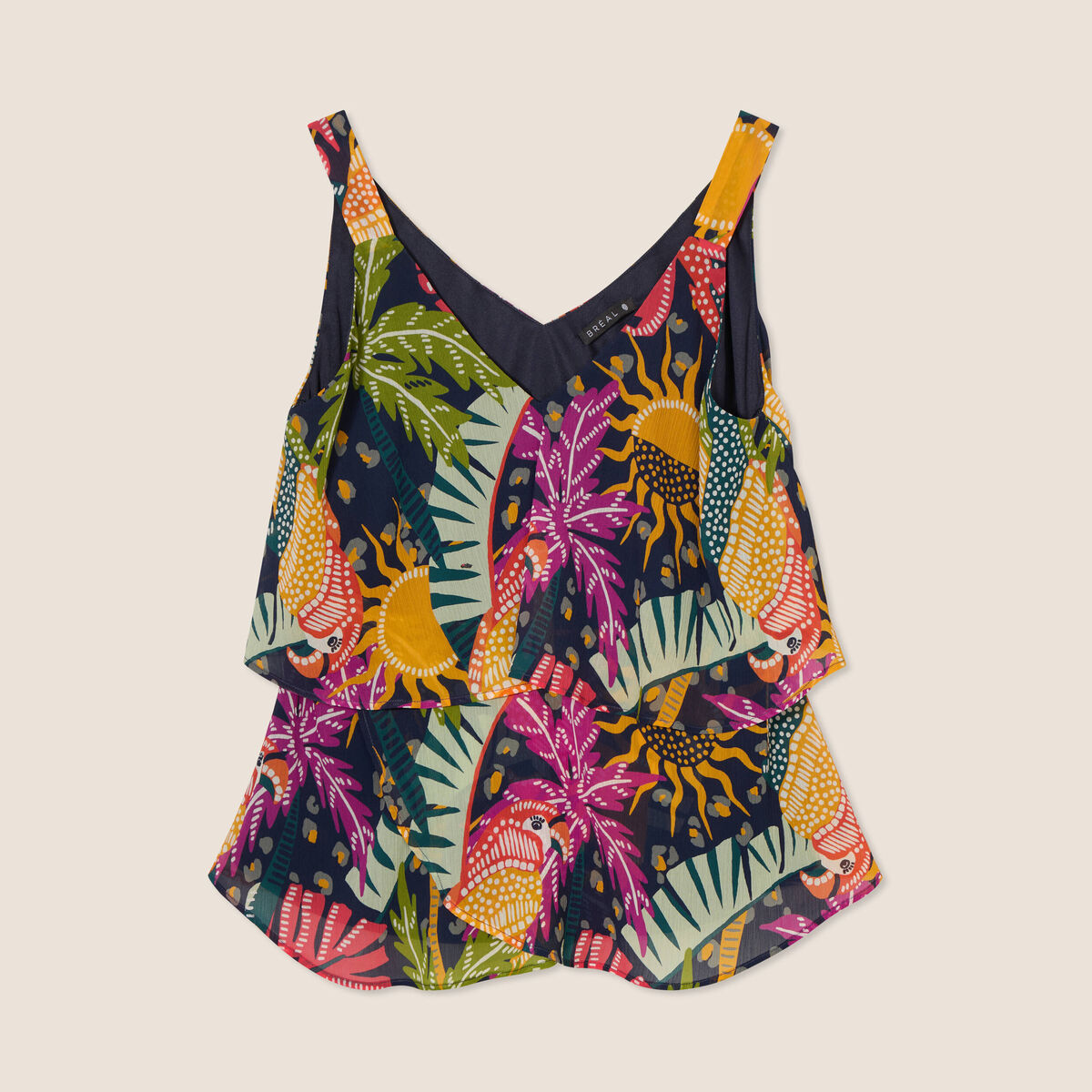 Débardeur ample sans manches multicolore femme