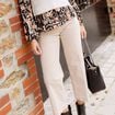 Pantalon large velours côtelé sable femme