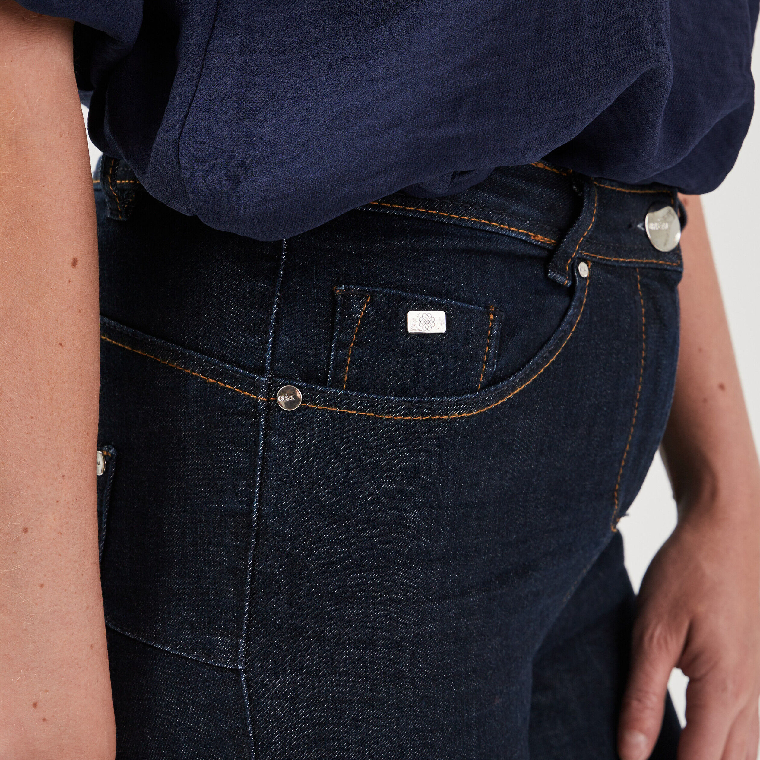 Jeans Pour Femme Brühl - Taille 52, Gris, Neuf Avec Étiquettes (Coupe Regular)